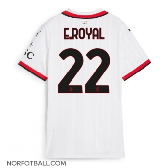 Billige Fotballdrakt AC Milan Emerson Royal #22 Replika Bortedrakt Dame 2024-25 Kortermet